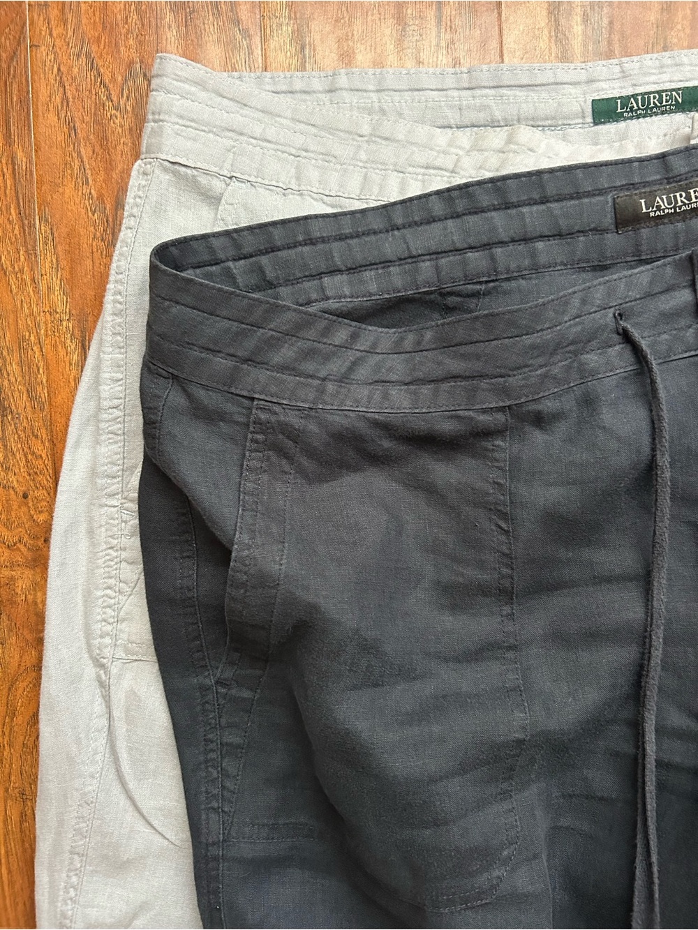 Women’s Linen Drawstring Pants Breathable Euro Summer Vacation Ralph Lauren - Picture 3 of 16